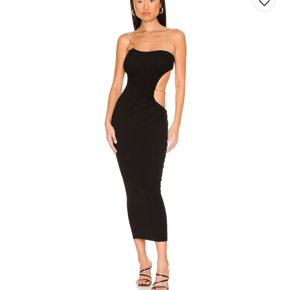 WeWoreWhat Snake chain Cut Out Maxi Dress